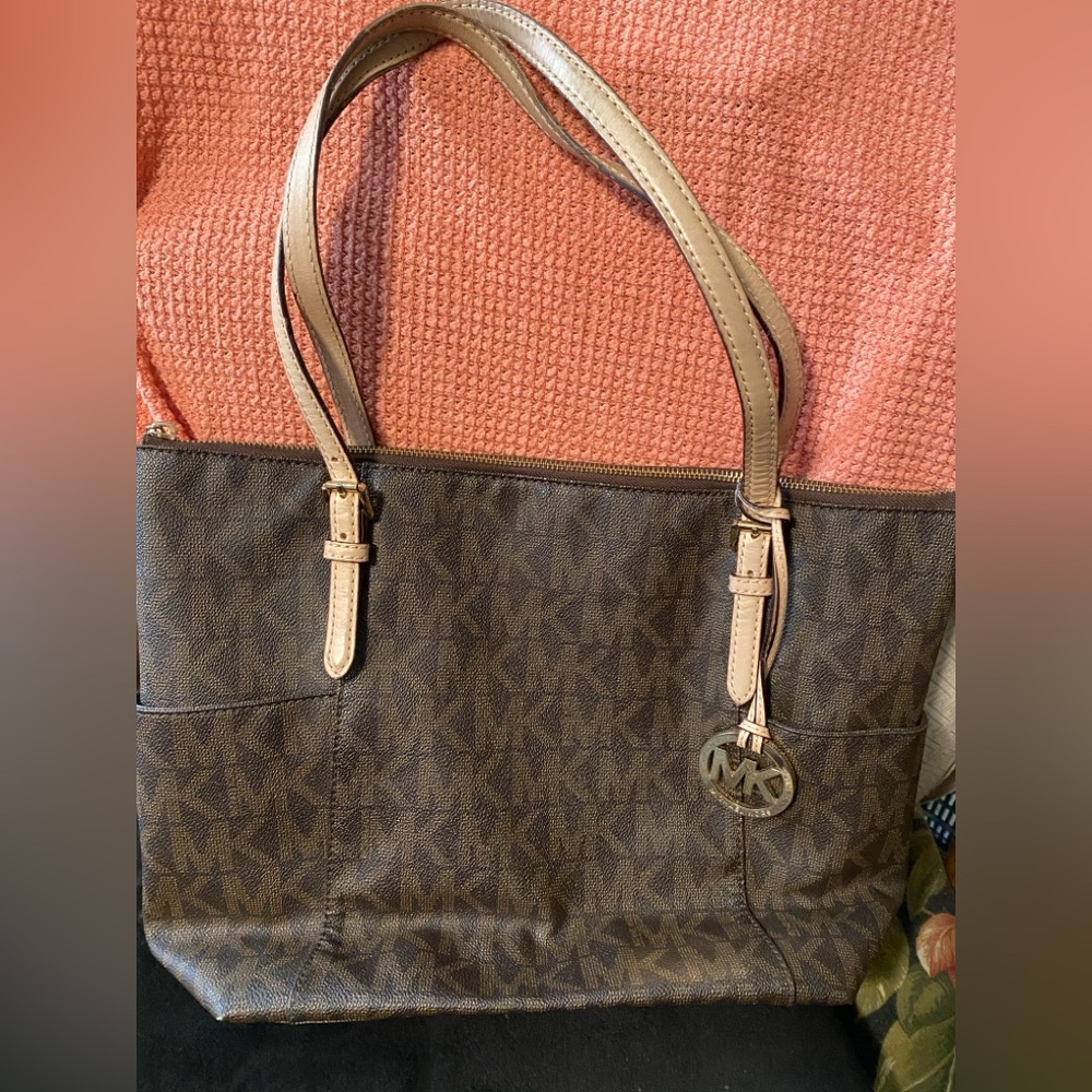 Michael Kors Signature Brown and Tan Tote